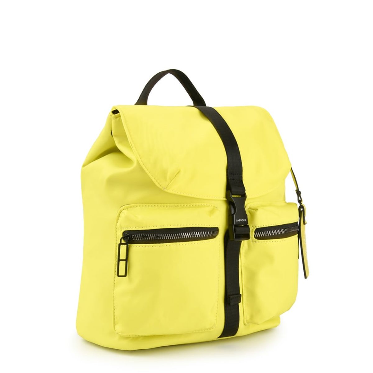 AMPHORA - Mochila con tapa malu mediana verde limon