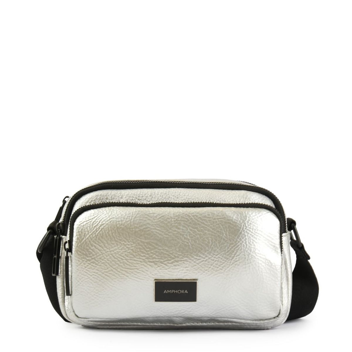 AMPHORA - Cartera bandolera mediana debbie plateado