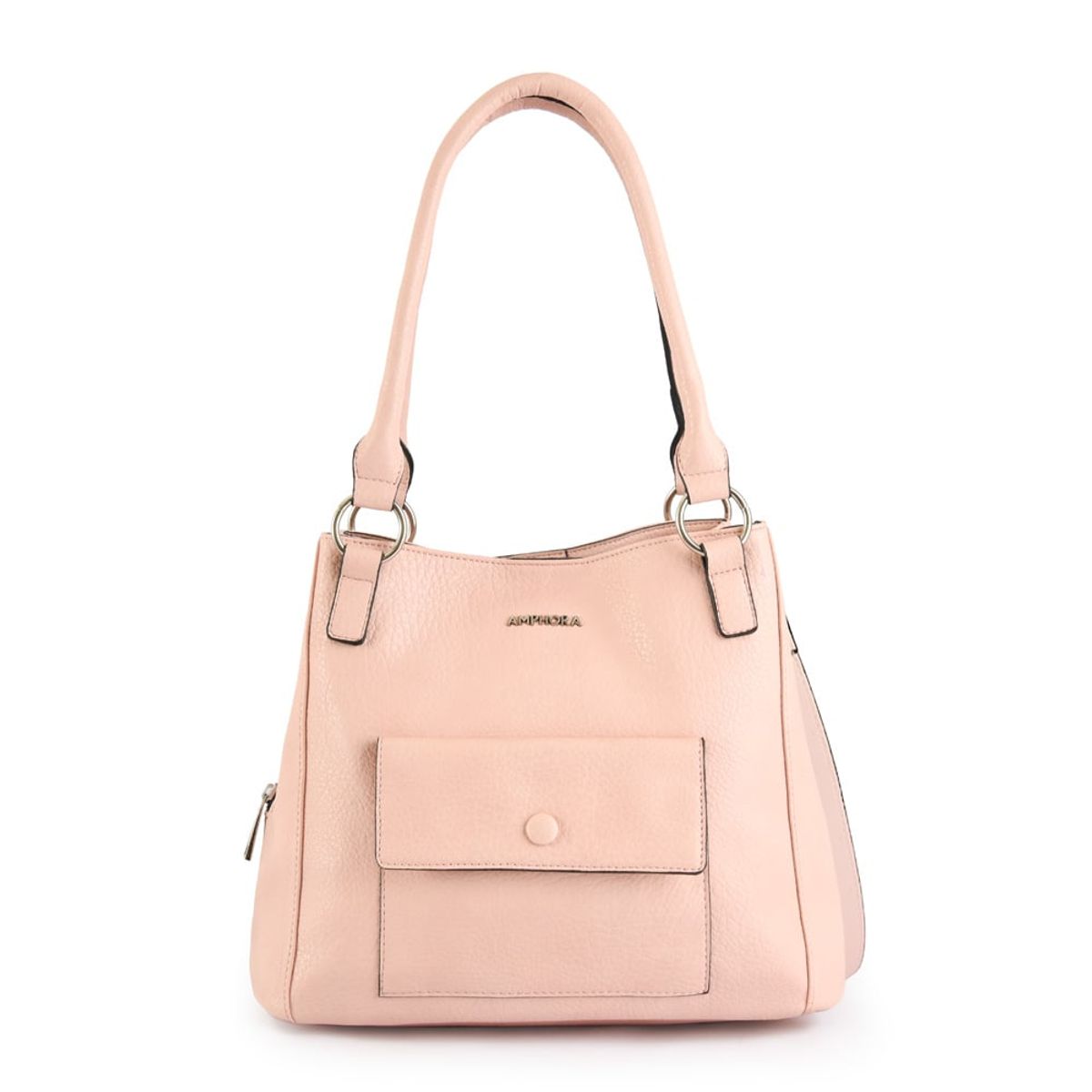 AMPHORA - Cartera tote tres divisiones rufa grande rosado claro