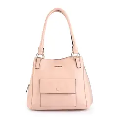AMPHORA - Cartera Dos Asas Tres divisiones grande rufa rosado claro