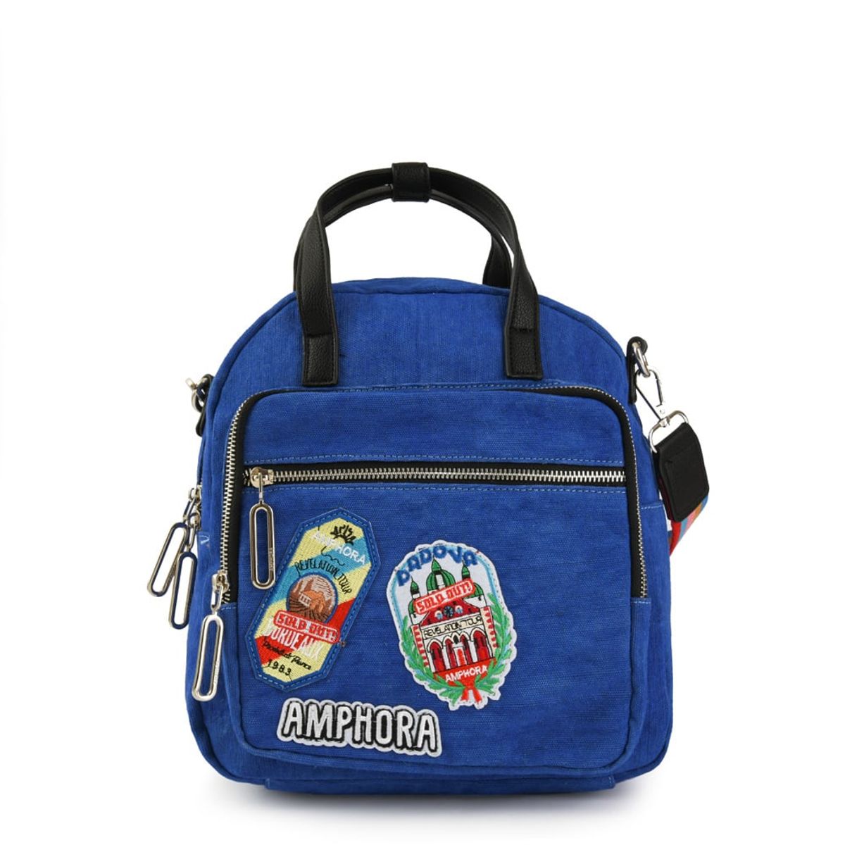 AMPHORA - Mochila mika mediana azul