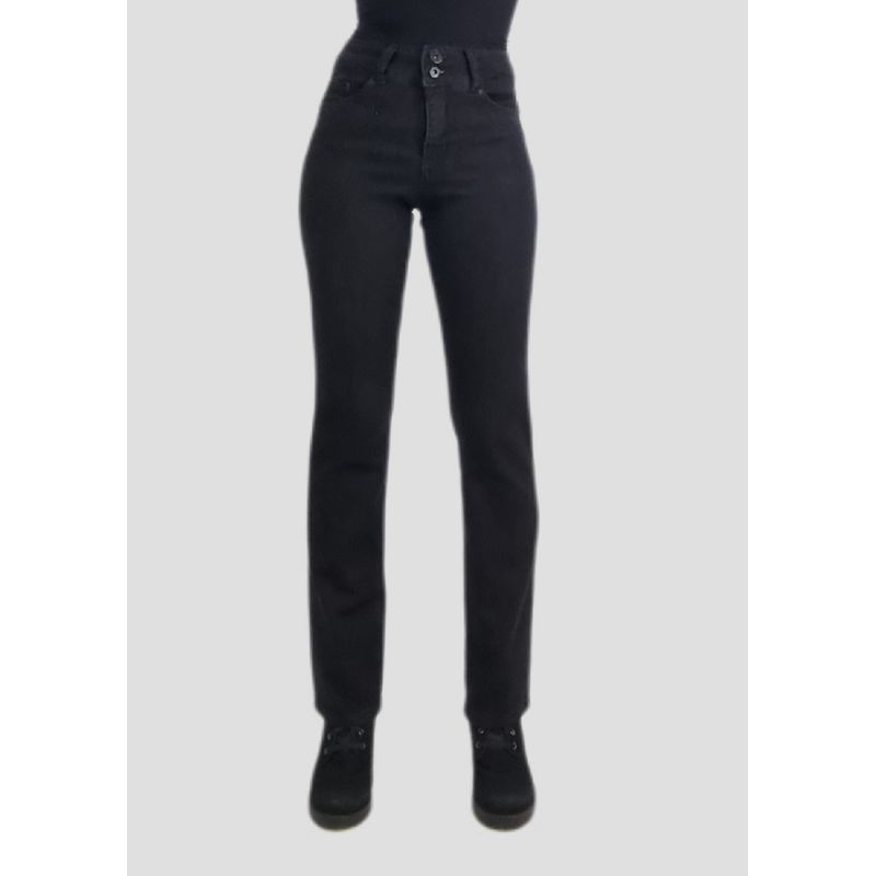 TENTATION - Jeans Recto Tiro Alto Push Up