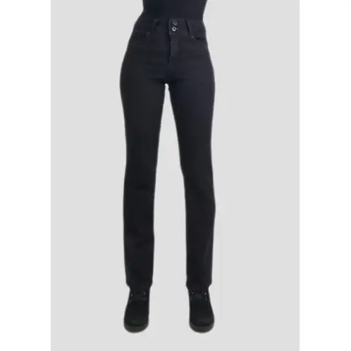 TENTATION - Jeans Recto Tiro Alto Push Up