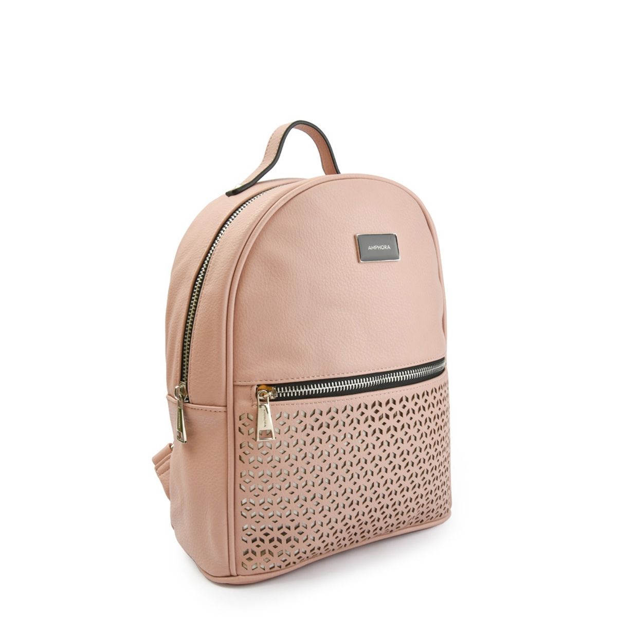 AMPHORA - Mochila barabia mediana rosa viejo