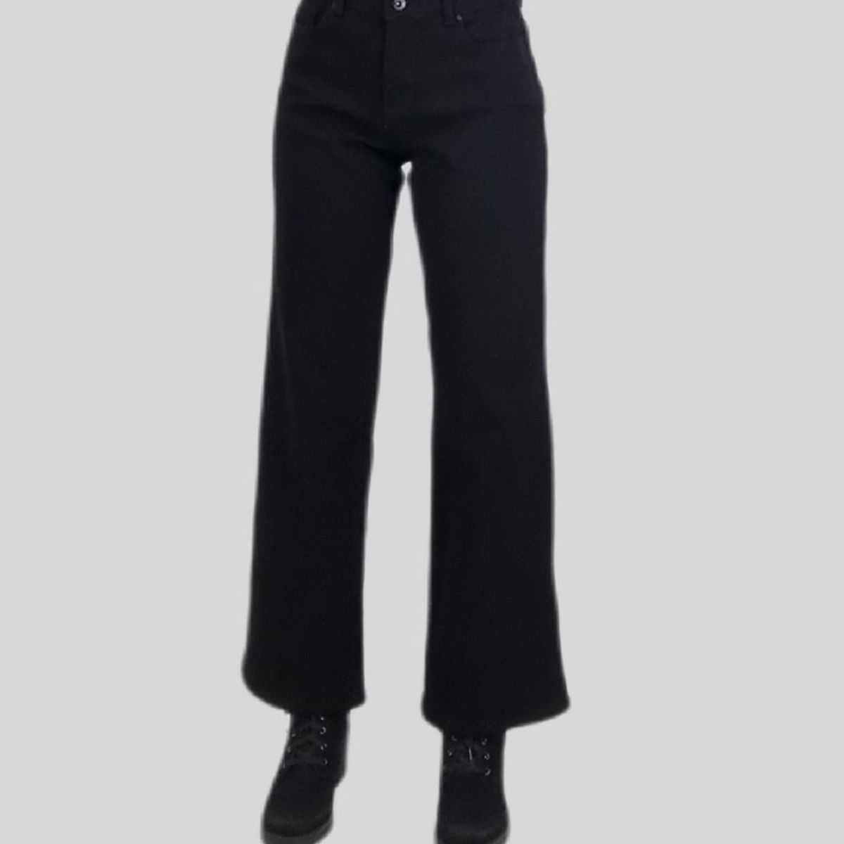 TENTATION - Jeans Wide Leg Bolsillo clasico Black