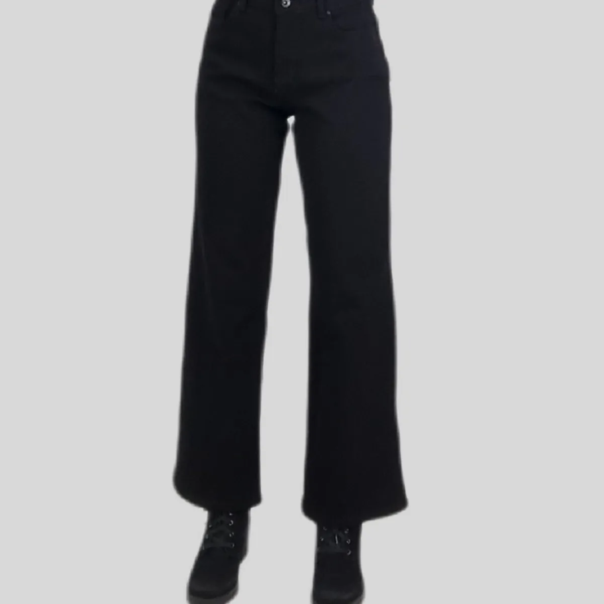 TENTATION - Jeans Wide Leg Bolsillo clasico Black