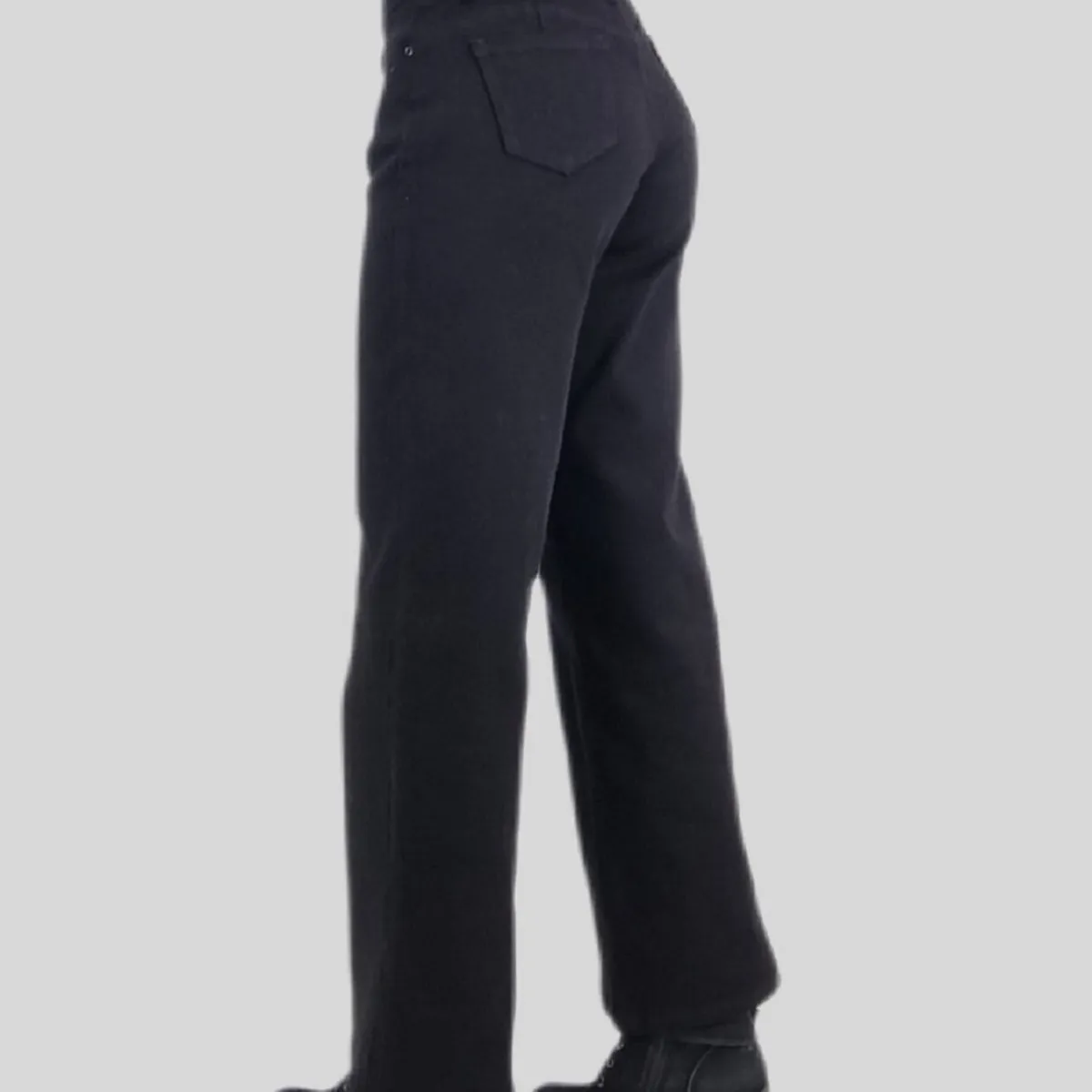 TENTATION - Jeans Wide Leg Bolsillo clasico Black