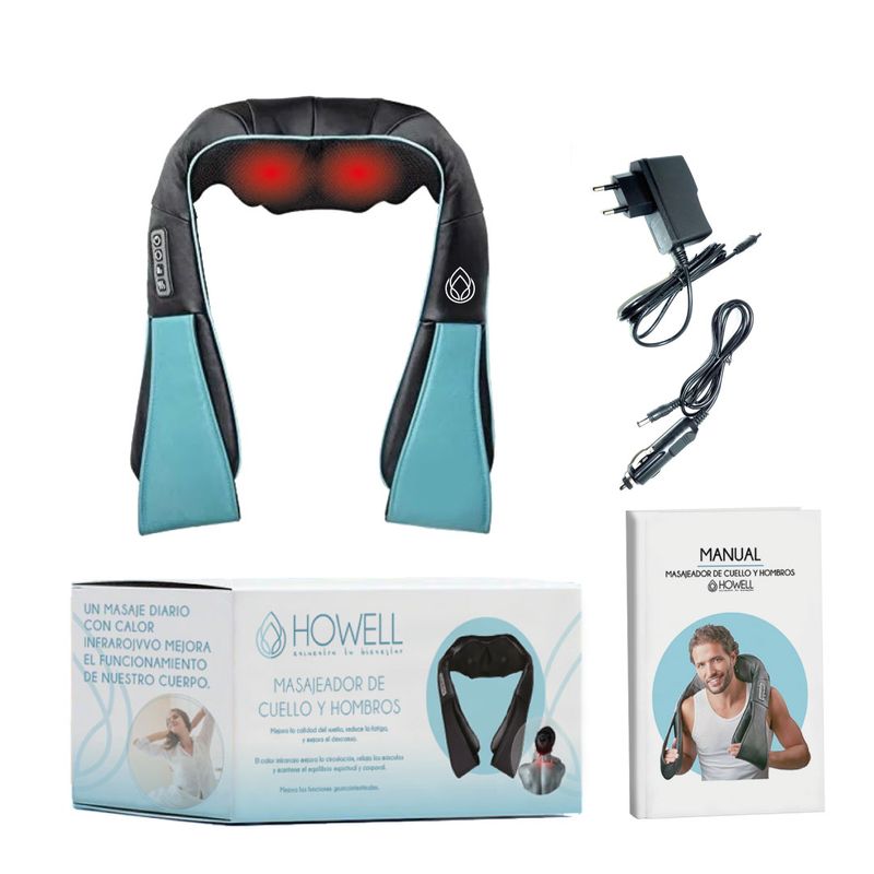 HOWELL - Masajeador De Cuello Espalda Howell Cervical V4 Celeste