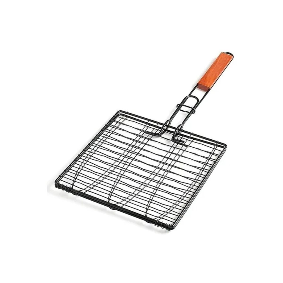 GENERICO - Parrilla Rejilla Doble Barbacoa 28x28cm Acero Inoxidable