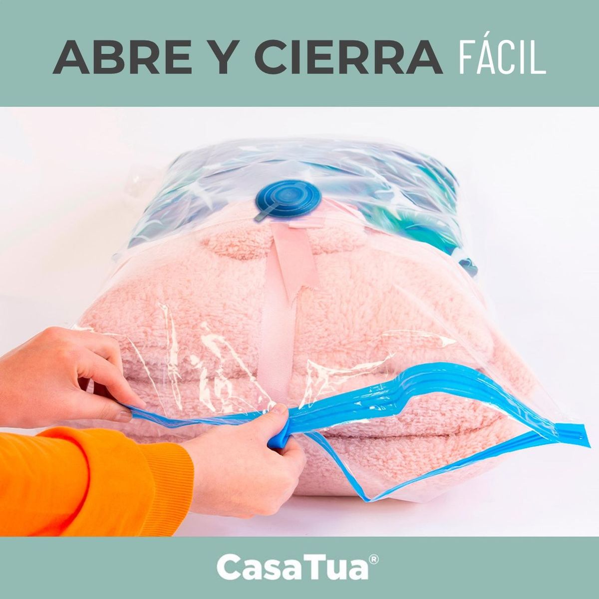 CASATUA - Pack Bolsas Al Vacio Casatua Compresion Ropa - Blanco - Pack 12 Porte L