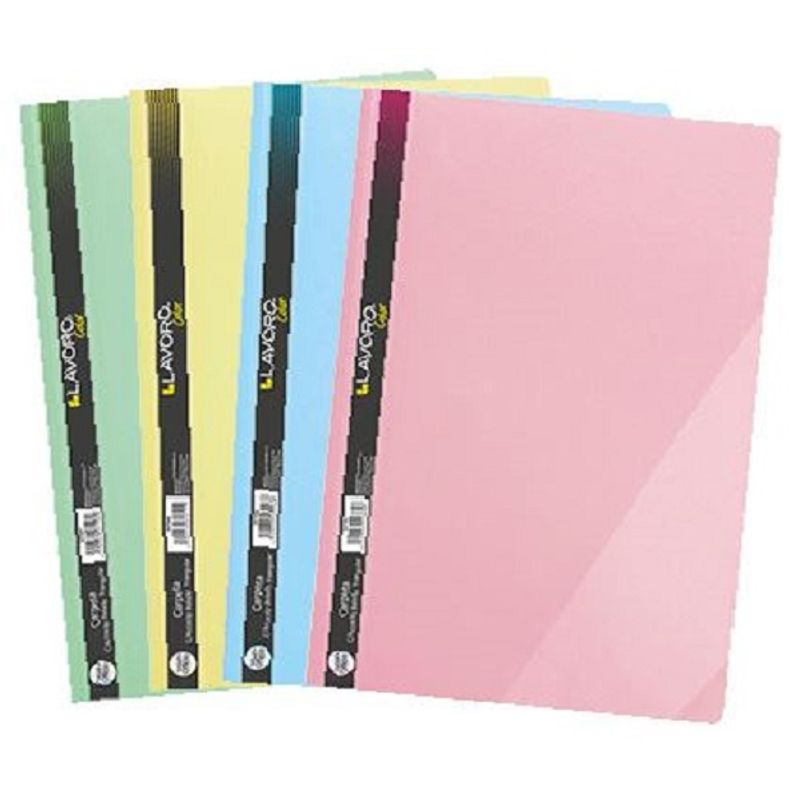 LAVORO - Carpeta con accoclip oficio rosa pastel bolsillo triangular