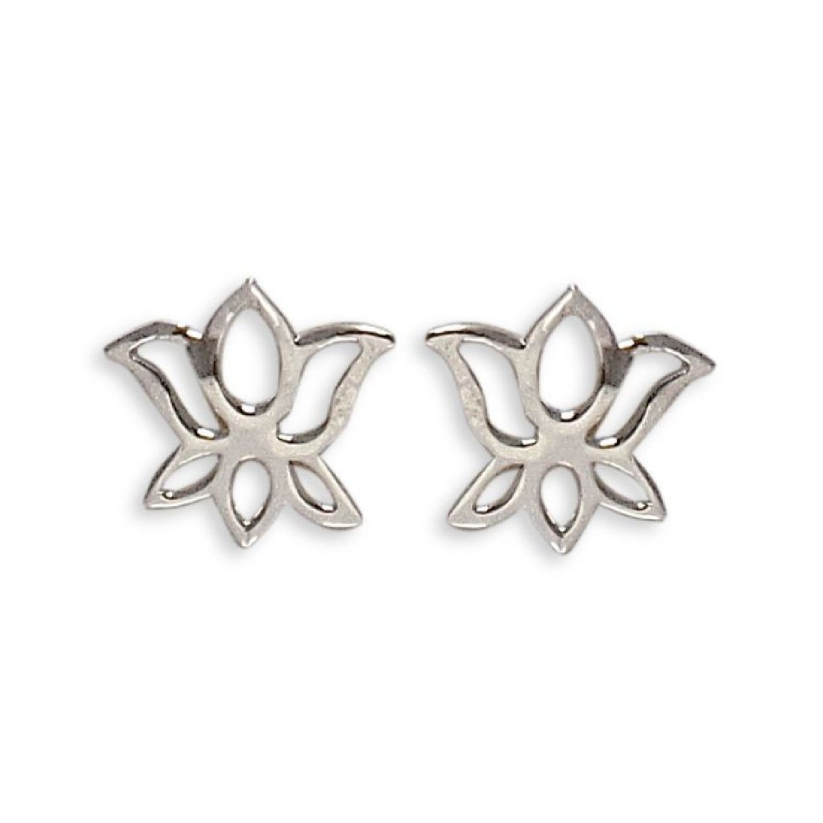 SILVER HEART - Aros Modelo Flor de Loto en Plata Fina 925 SILVER HEART
