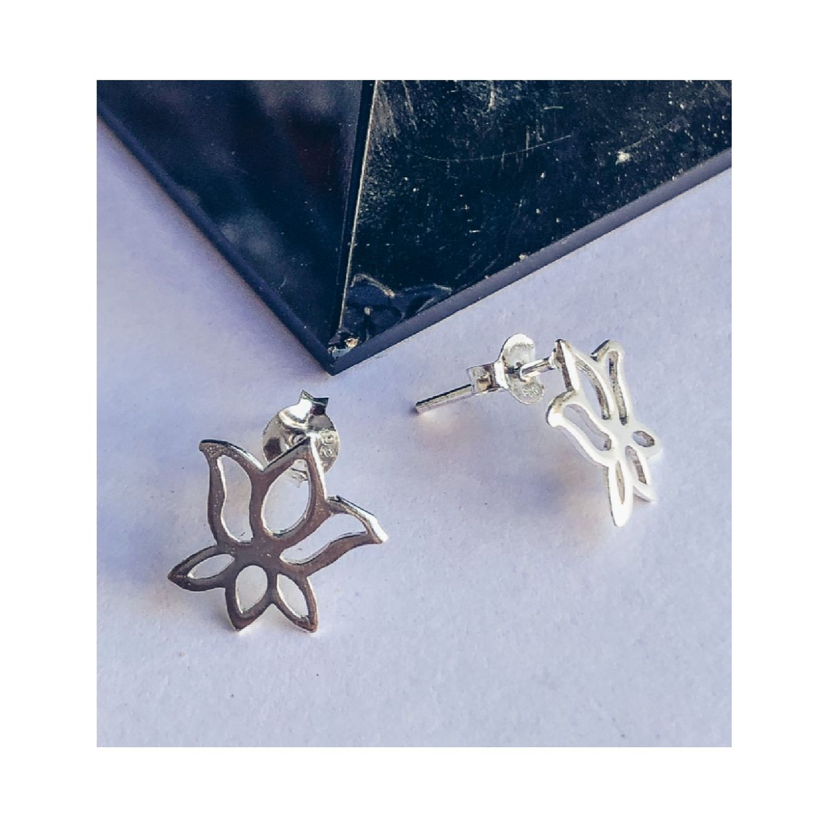 SILVER HEART - Aros Modelo Flor de Loto en Plata Fina 925 SILVER HEART