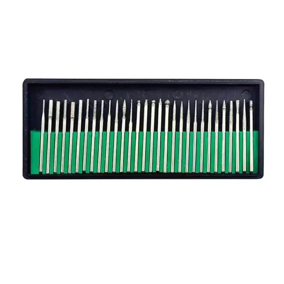 BLUUM - Set 30 Fresas Metalicas Diamantadas Torno, Uñas Manicure