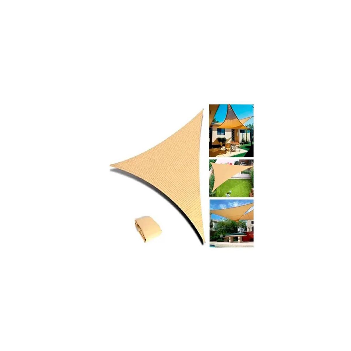 GENERICO - Toldo Vela Triangular Toldo Vela Impermeable Terraza 5x5x5 metros