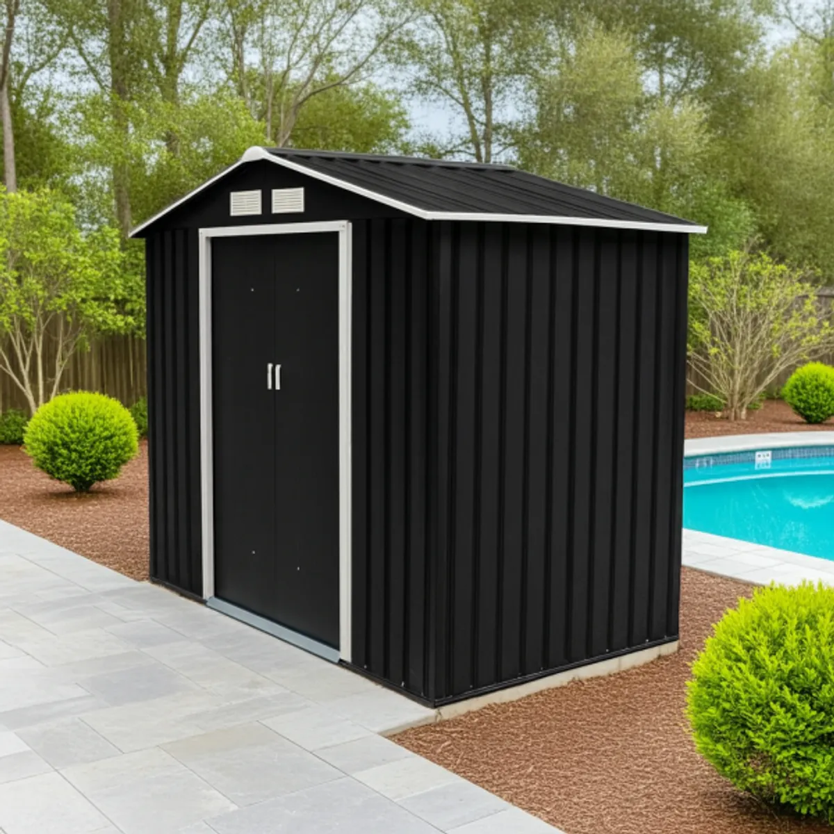 IGPRO - Bodega De Jardín Igpro Negra 2.44 M2