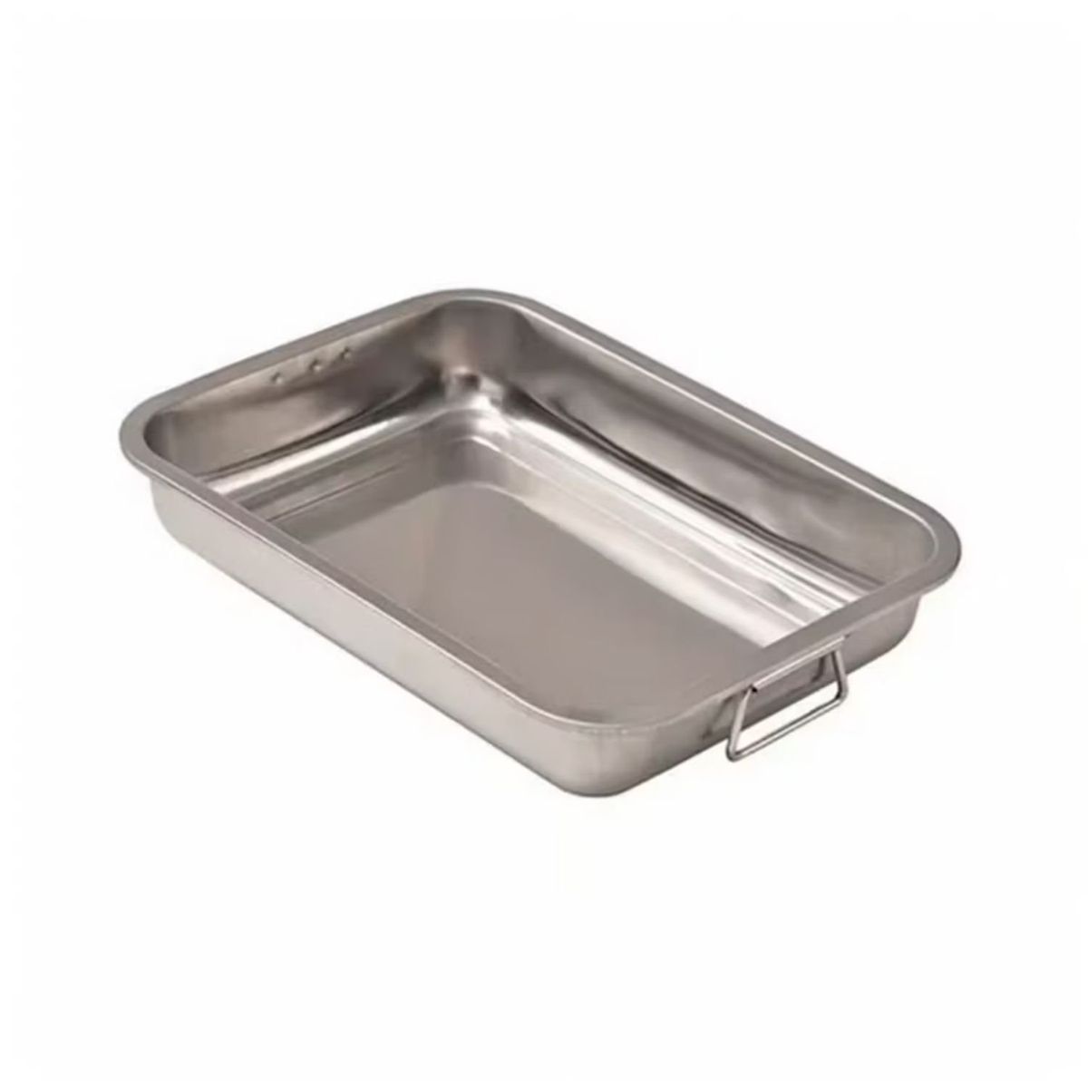 GENERICO - Bandeja Fuente Acero Inoxidable Con Asas Manillas 45x30 Cm