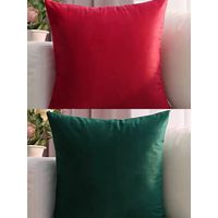 Fundas de cojín para navidad - Rojo y Verde pack 4