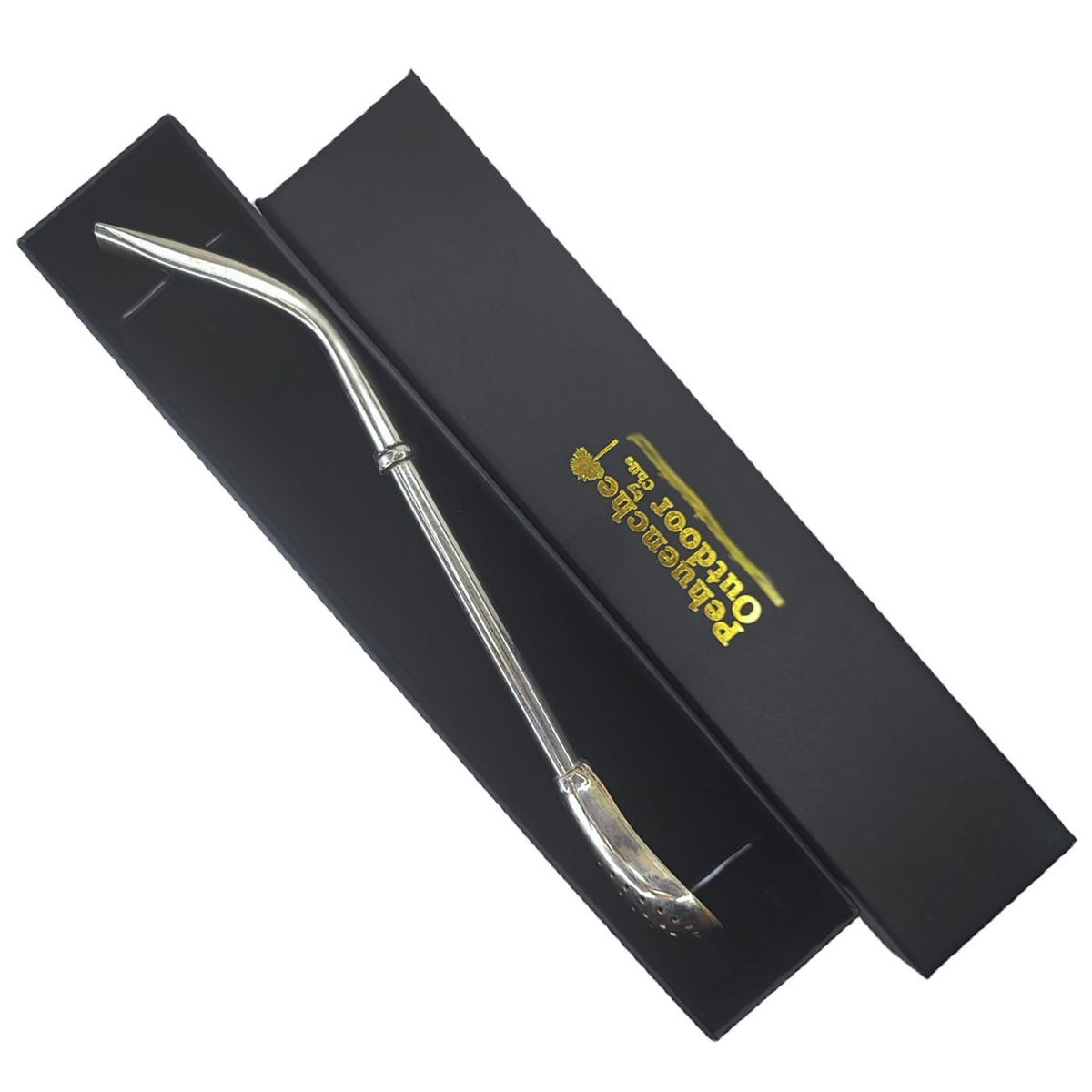 GENERICO - Bombilla alpaca pico loro mate pehuenche solada plata 1