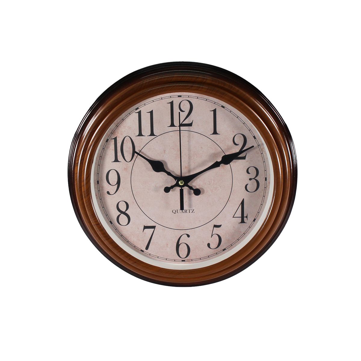 DBLUE - Reloj de Pared Decorativo Diámetro 39cm Borde Café Madera