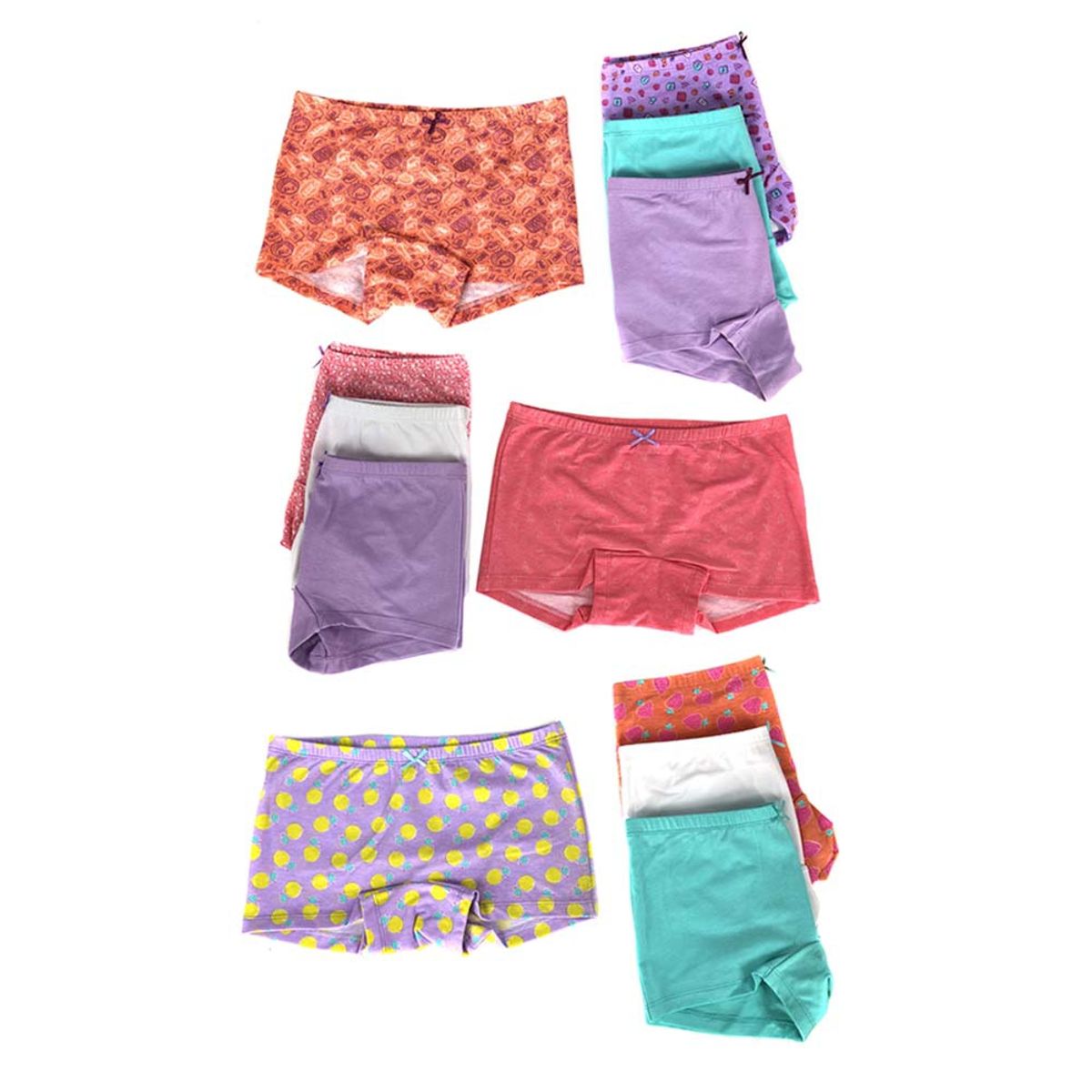 GIOVACCHINO - Pack de 12 Calzon Boxer Pantaleta Algodón Niña.