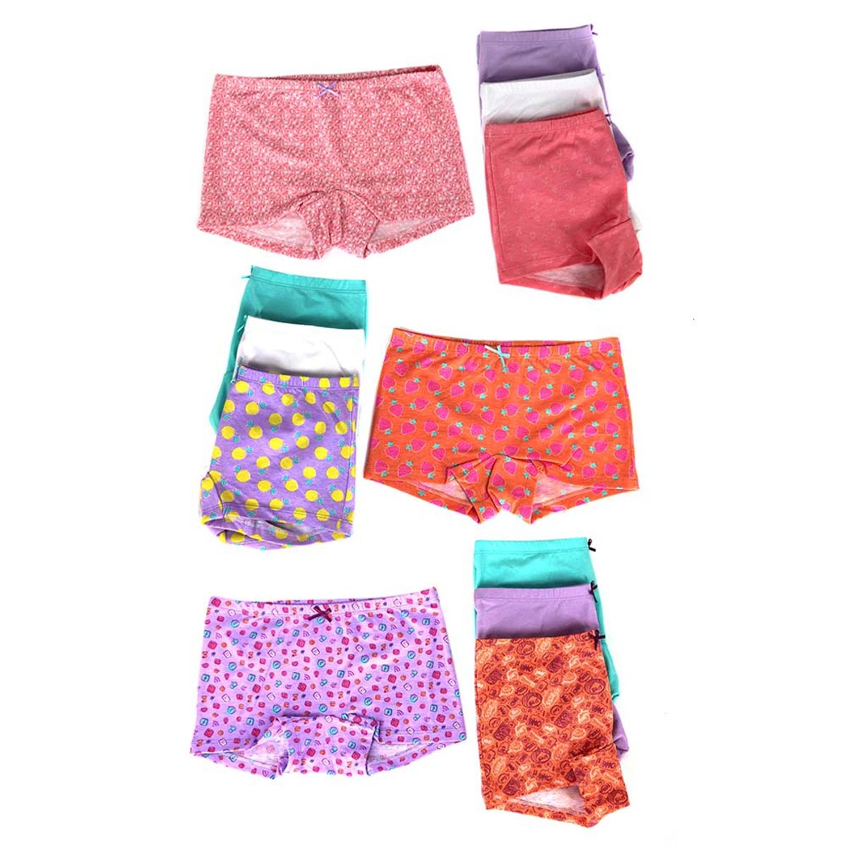 GIOVACCHINO - Pack de 12 Calzon Boxer Pantaletta Algodón Niña.