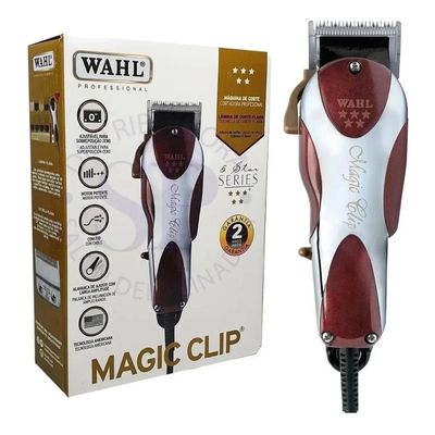 Imagen 2 del producto Cortadora de cabello 5 Star Magic Clip plata y roja 220V
