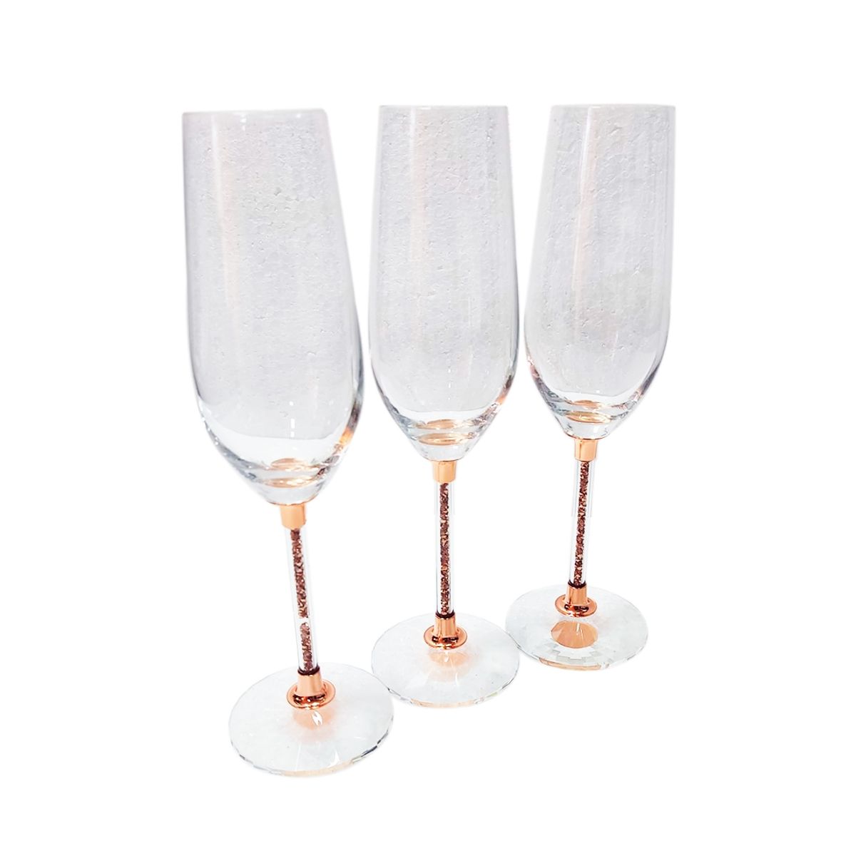 PERFECT CLASS - Set 3 Copas Espumante Cobrizada 235ml