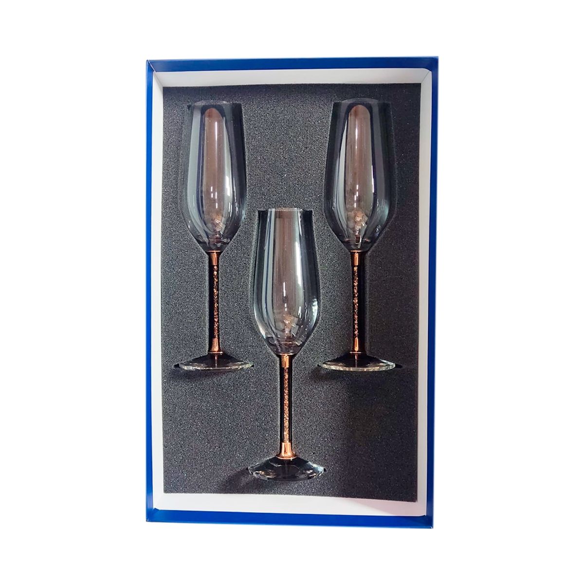 PERFECT CLASS - Set 3 Copas Espumante Cobrizada 235ml