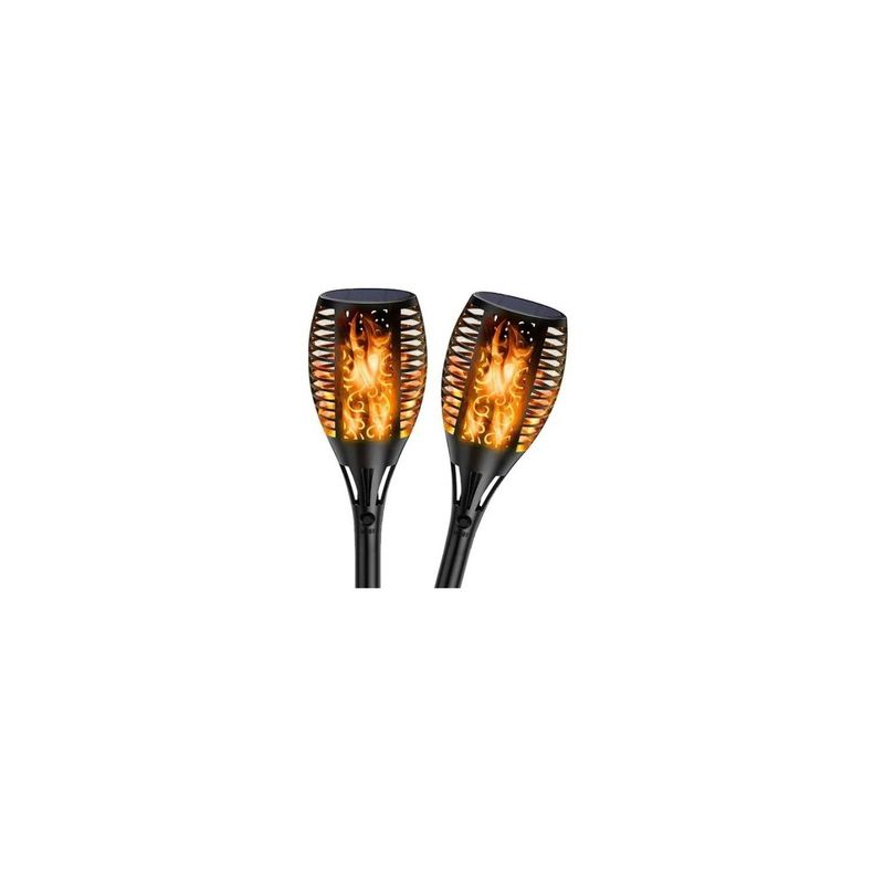 GENERICO - X2 Pack Antorchas Estacas Solares Led Jardín 58cm