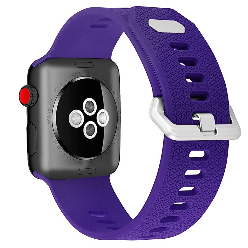 GENERICO - Correa De Silicona Iwatch Applewatch Morado 38-40-41MM.