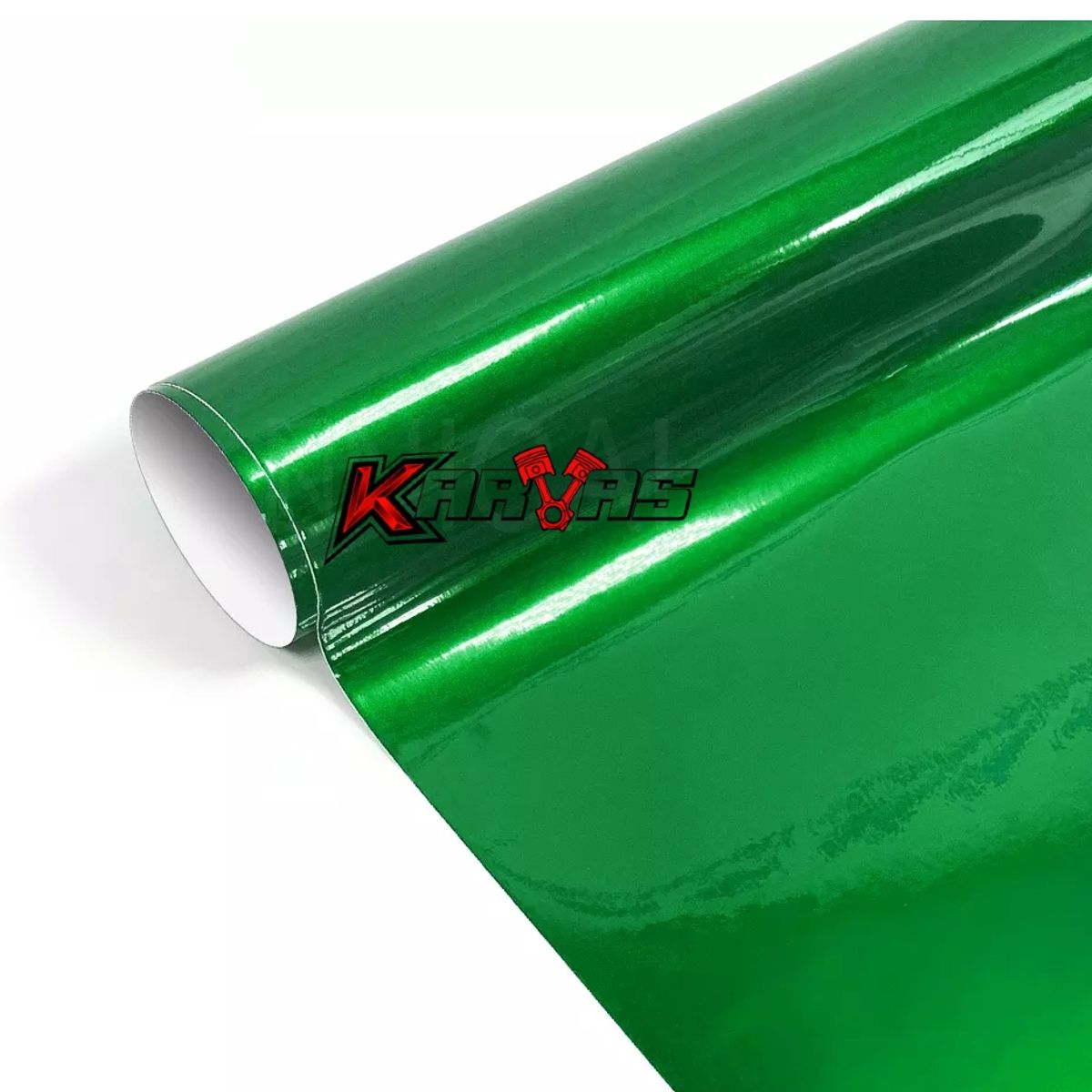 GENERICO - Papel Vinilo Electro Metalico VERDE OSCURO Adhesivo Karvas