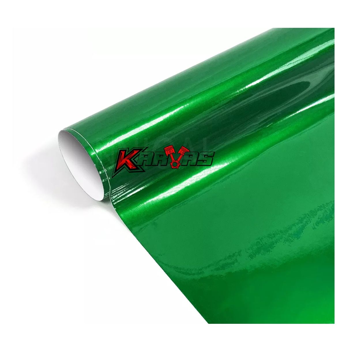 GENERICO - Papel Vinilo Electro Metalico VERDE OSCURO Adhesivo Karvas