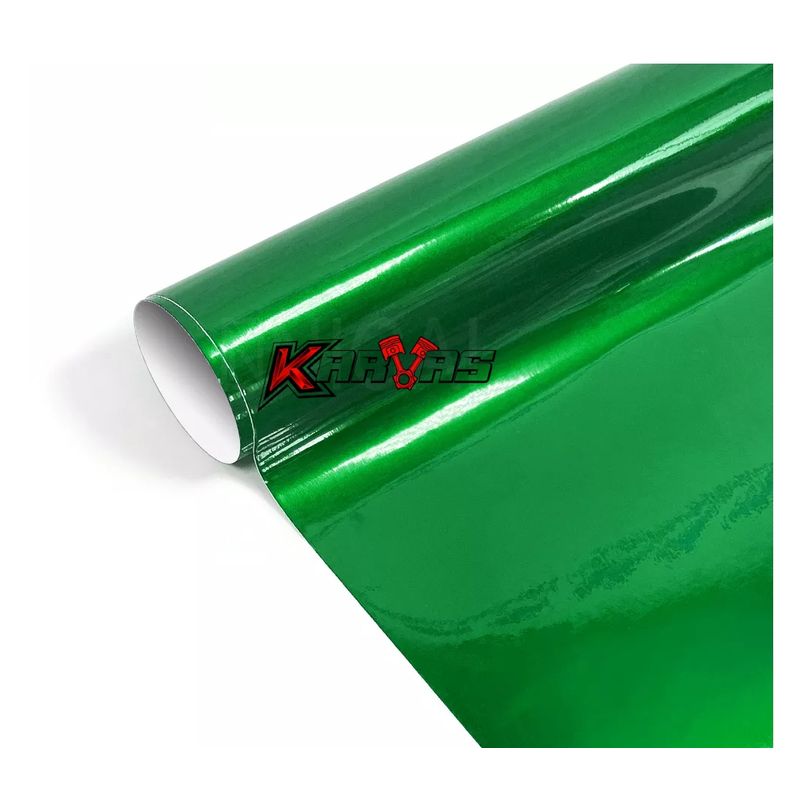 GENERICO - Papel Vinilo Electro Metalico VERDE OSCURO Adhesivo Karvas