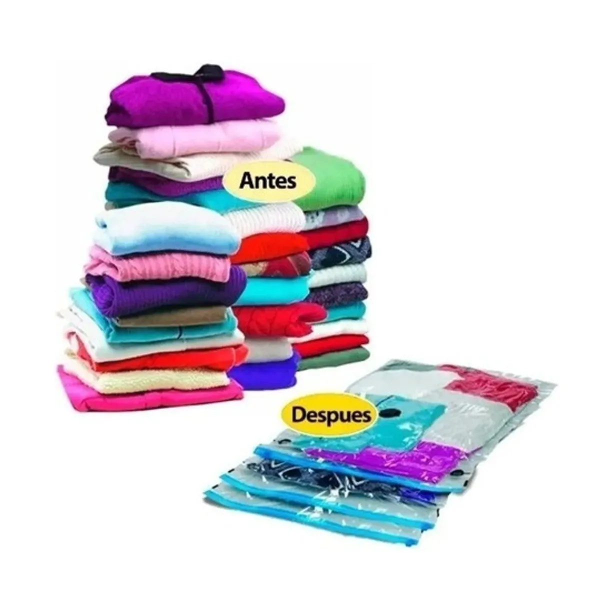 GENERICO - Pack 12 Bolsas Al Vacio Comprimir Ropa 80 X110