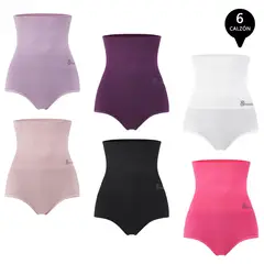 GIOVACCHINO - Pack de 6 Calzones Faja Reductor de Abdomen Levanta Gluteos Mujer.