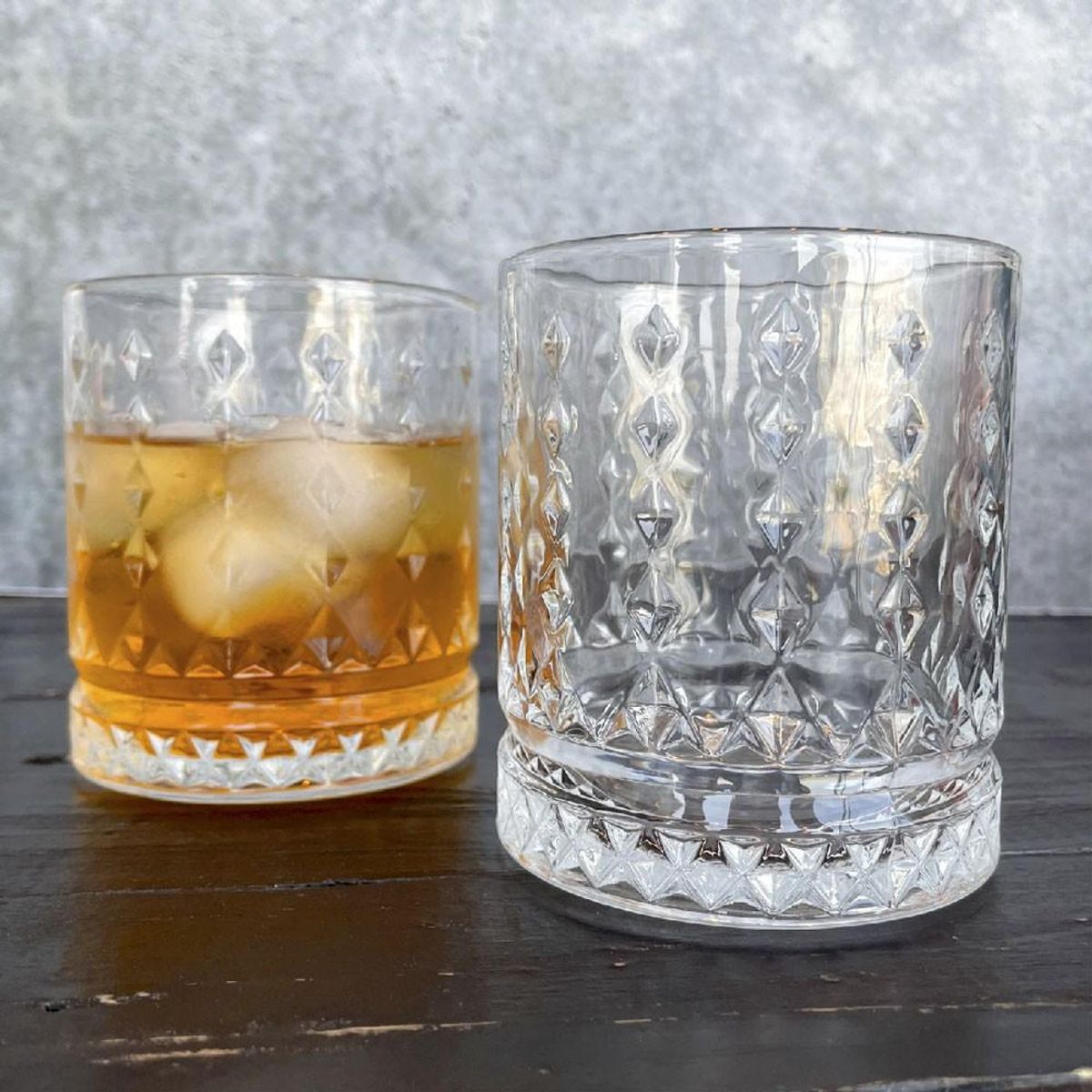 KRYOS - SET 6 VASOS WHISKY DOTS 370 CC IMAHE
