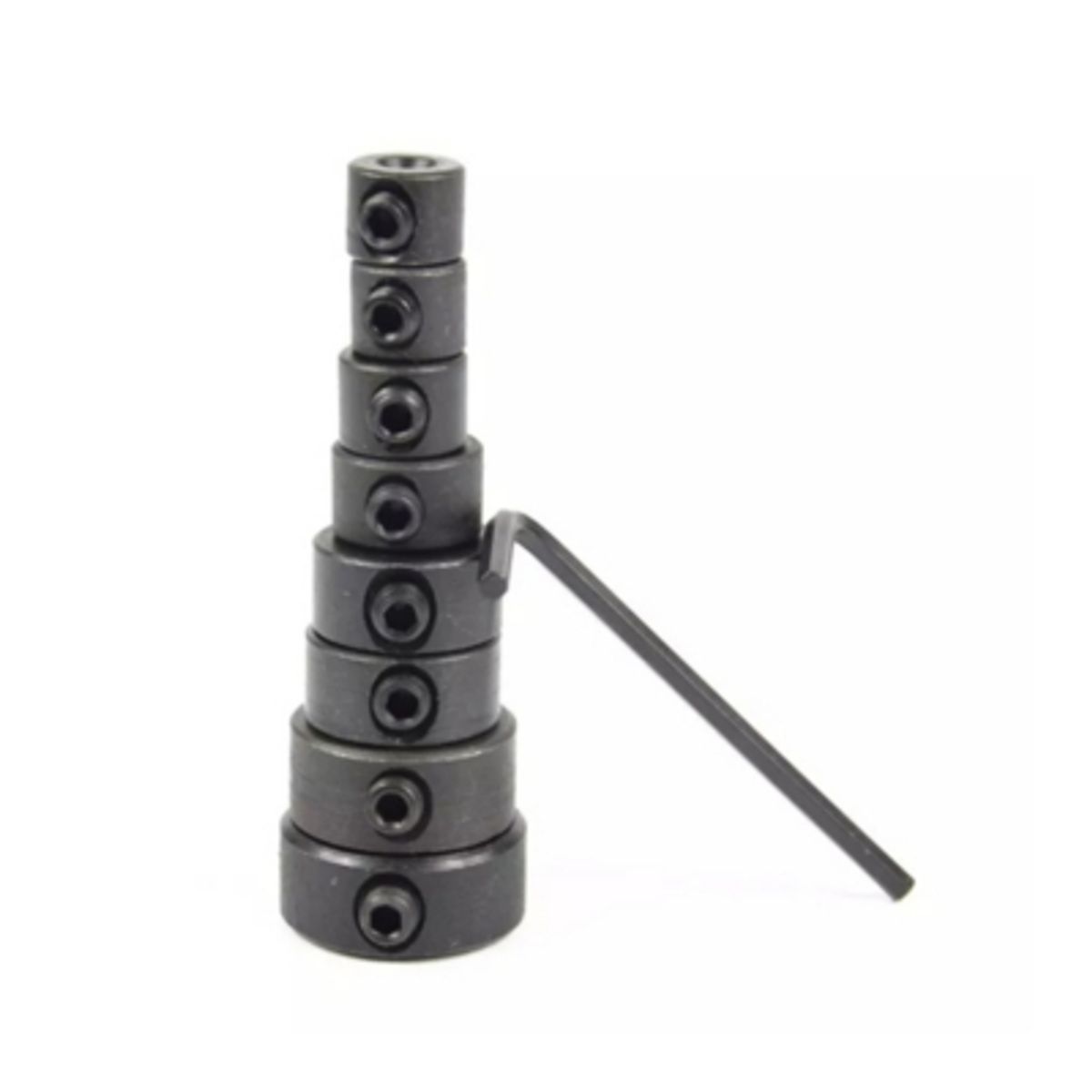 GENERICO - Juego 8 U. Topes Para Brocas 3-16mm Guía Tarugo Carpintería