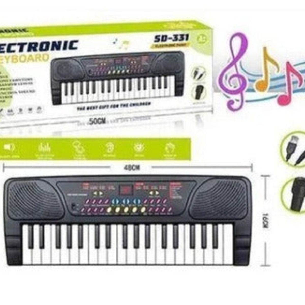 GENERICO - Teclado 37 Teclas Teclado Piano Sd-331 Teclado Musical