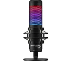 HYPERX - Micrófono Gamer QuadCast S RGB, Antivibración, 3 Condensadores