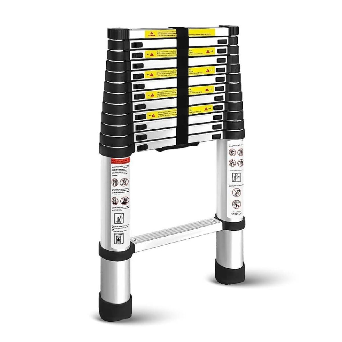 GENERICO - Escalera Telescópica De Aluminio 3,8 Metros