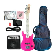 EURO - Pack guitarra electrica niña marca con ampli 5 WATTS.