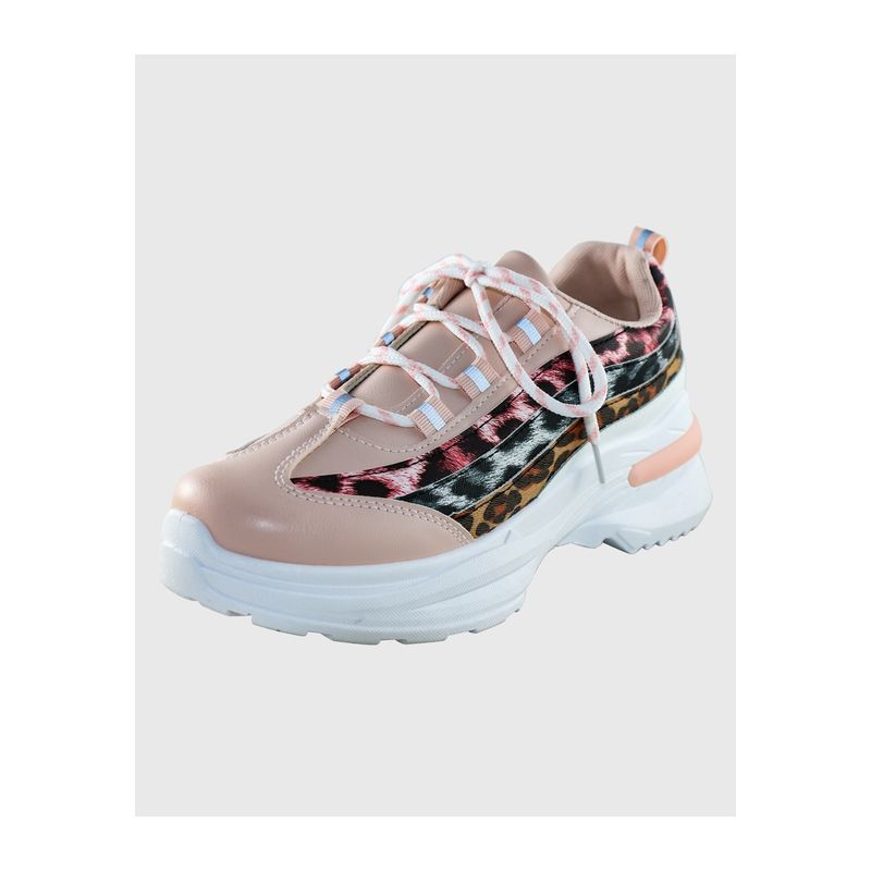 DINASTELLA - Zapatilla Tri-Animal print Rosado