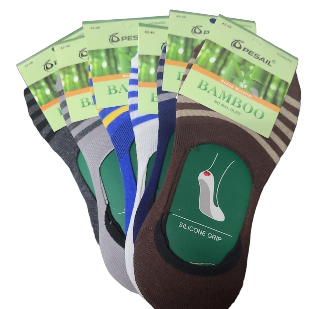 GARSIL - Calcetas Invisibles Cortas Deportivas Con Bambu Hombre - Docena