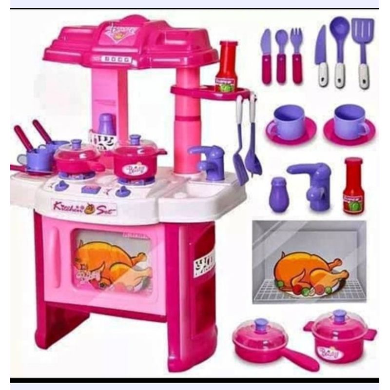 UNIVERSAL - Set Cocina Juguete Con Luces Y Sonido Niñas Didáctico