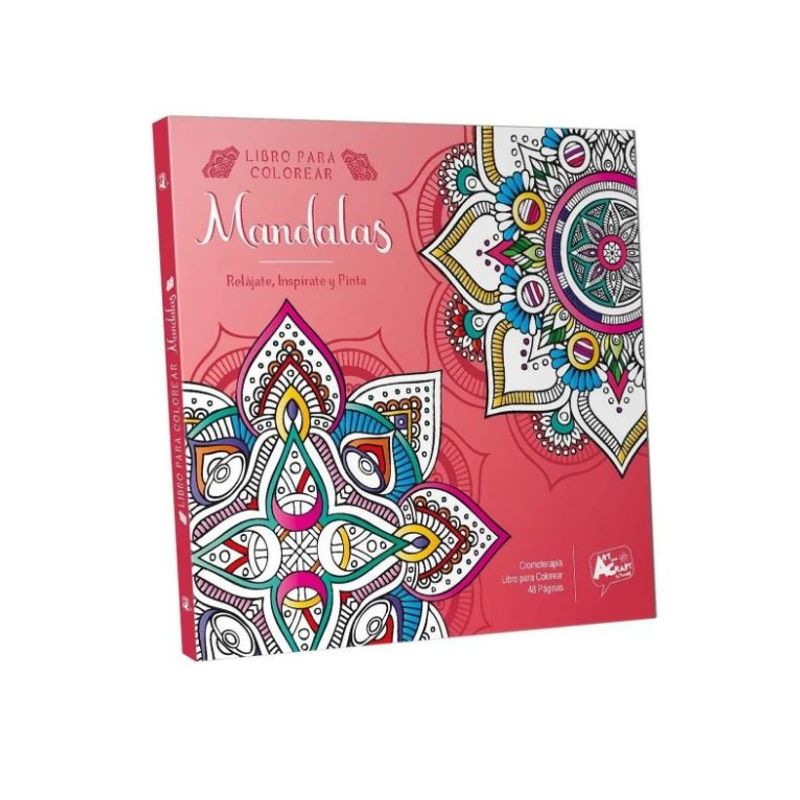 ART AND CRAFT - Libro de mandalas para colorear, 48 páginas