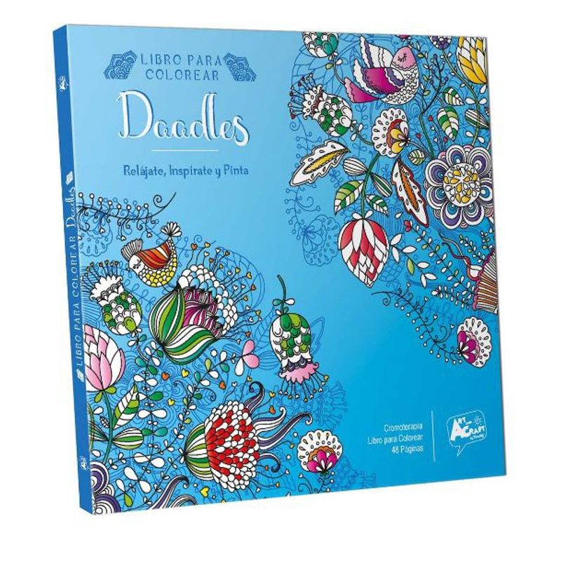 ART AND CRAFT - Libro de Doodles para colorear, 48 páginas