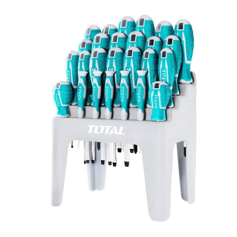 TOTAL TOOLS - Kit Set Juego Destornilladores 26 Piezas