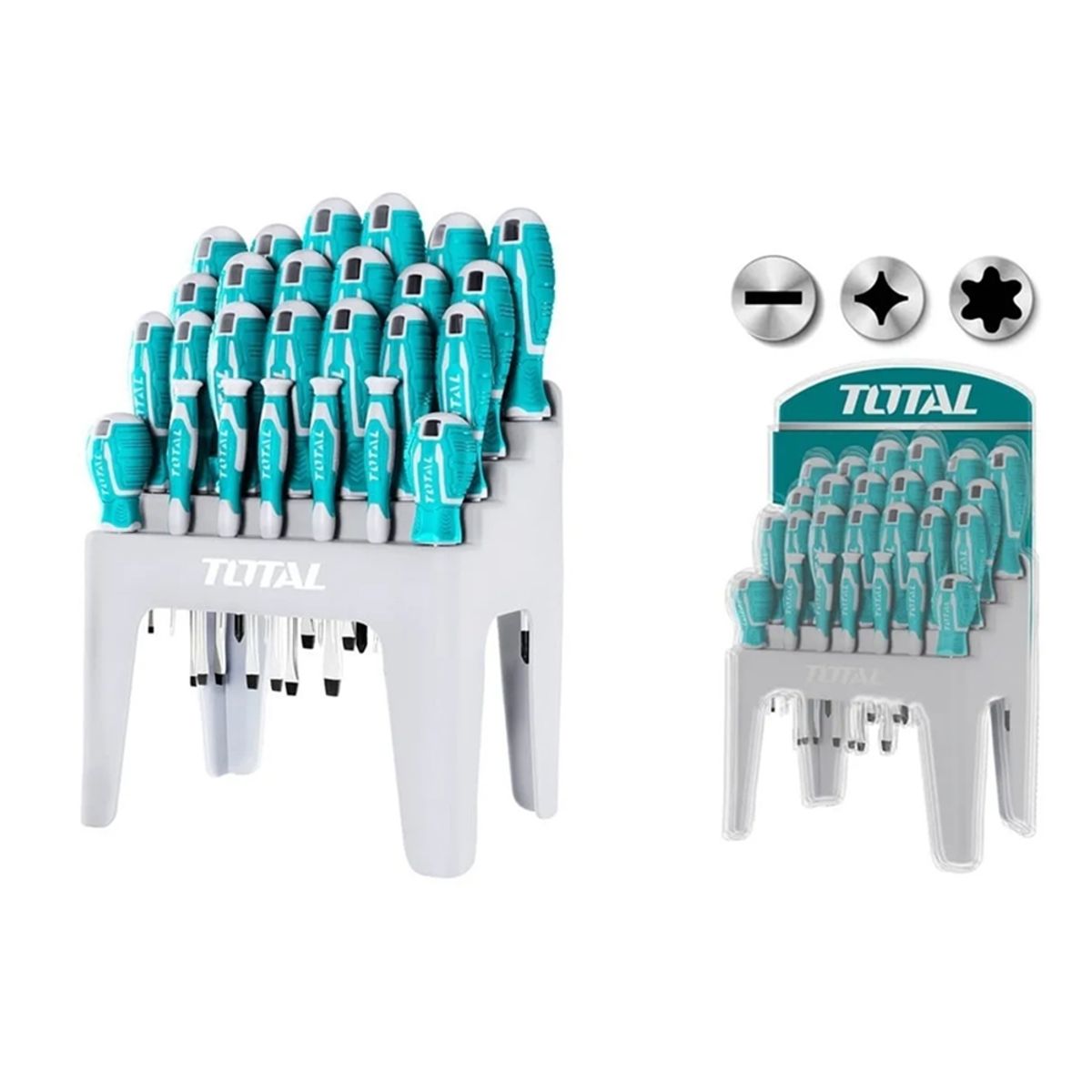 TOTAL TOOLS - Kit Set Juego Destornilladores 26 Piezas