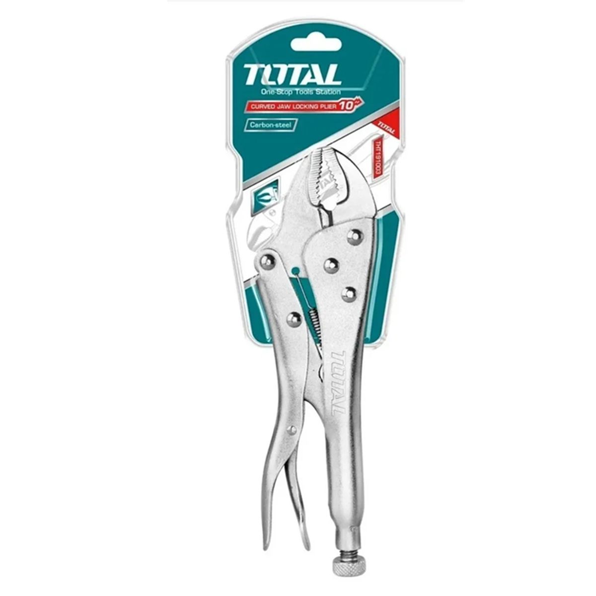 TOTAL TOOLS - Alicate Caiman De Presion Boca Curva 10 PuLG